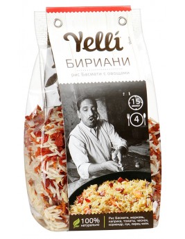 Yelli Рис Басмати с овощами Бириани, 250г